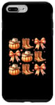 Coque pour iPhone 7 Plus/8 Plus Bottes citrouille Western Autumn Vibes Cozy Season Automne