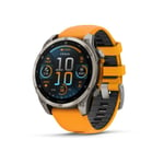 Garmin fēnix® 8 - 47 mm AMOLED Sapphire Klokke for Løping - Unisex i Oransje/Grå