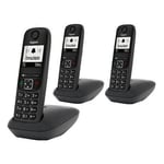 Gigaset AS490 Trio Téléphone Analogique/Dect Identificateur De Appel Noir