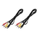 2 Pièces 1.5M 4.9 Pied 3 Male A 4 Broches S-Video Cable de Conversion pour Pc Ordinateur Portable