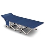 A/N Lit Pliant de Camping, Portable en Aluminium avec Sac Carry, Bureau Siesta Bed,Bleu