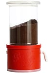 Lavatelli Pronto Caffe Doseur Café Moulu pour cafetière Italienne Moka, Boite a Cafe Moulu vintage compatible Cafetiere Bialetti, Pot Remplaçable avec Boîte de 10cm, Plastique Rouge