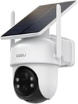 2K Cameras De Securite Solaire Exterieures Sans Fil,Camera Supplementaire,Necessite Homebase,La Station De Base Prend En Charge Jusqu'A 4 Cameras,Compatible Avec Alexa Et Google Home