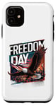 Coque pour iPhone 11 T-shirt graphique Patriotic Freedom USA