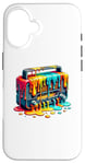 Coque pour iPhone 16 Dripping Paint Art Radio Vintage Radios Antiques