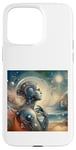 Coque pour iPhone 15 Pro Max Leonardo Da Vinci Robot Femme