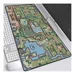 Mouse Mat Legend of Zelda XXL Anime Mouse Pad, Speed Gaming Mouse Mat, Extra Large 900 x 400 x 3mm, Water-Resistant Mousepad with Non-Slip Rubber Base,Smooth Cloth Surface for computer PC, B