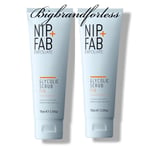 2X Nip + Fab Glycolic Acid Fix Face Scrub with Salicylic Acid, AHA/BHA Exfoliati