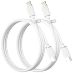 Câble Usb C Vers Lightning 1M/Lot De 2[Certifié A-Pple Mfi],Câble Iphone Usb C Lightning Cable Chargeur Iphone Charge Rapide Cable Lightning Usb C Cordon Pour Iphone 14 13 12 11 Pro Max/Xs/X/Se/8/Ipa