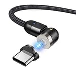 Maclean MCE474 Câble USB magnétique fiche USB Type-C 1 m Noir