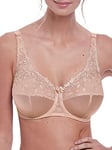 Fantasie Women's Belle Full Cup Floral Bra with Underwire Coverage, Sheer, Natural Beige, 32J US