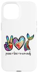 Coque pour iPhone 15 Peace Love and Mermaids Cute Mermaid Amoureuse Fille