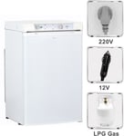 100L 3 Way LPG Fridge with Freezer Camper Motorhome RV Gas Refrigerator Off Grid