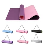 Good Nite Tapis de yoga de 10 mm extra épais antidérapant pour le sport, le pilates, la gym, le sol, la salle de sport, avec sangle de transport, 183 x 61 x 1 cm (violet/rose)