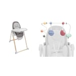 Chicco Chaise Haute Évolutive Polly Armonia pour Enfants de 0 Mois à 40 kg, Avec Barre de Jeu inclus, Chaise Haute Inclinable avec Hauteur et Repose-Pieds Réglables, 4 Roues, Compacte