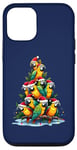 Coque pour iPhone 12/12 Pro Parrot Christmas Tree Funny Polly Holiday