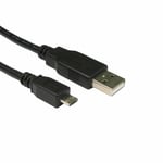 1m Xbox One Black Controller Cable Charger Micro USB Sync Data Lead