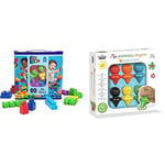 MEGA Bloks Sac Bleu, Jeu de Blocs de Construction, 60 pièces, Jouet pour bébé et Enfant de 1 à 5 Ans, DCH55 & Créa Lign - Coffret Loisir Créatif - Mes Premiers Crayons - Dès 12 Mois - CL175