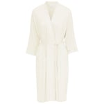 Damella Viscose Plain Lace Robe Elfenben viskose Small Dame