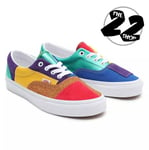 New Rare Van Era Pride Trainers UK 5 Patchwork Rainbow Multi Coloured Festival