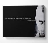 Motivational Quote James Allen The Dreamers Canvas Print Wall Art - Double XL 40 x 56 Inches