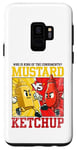 Coque pour Galaxy S9 Graphique de combat moutarde contre ketchup King of the Condiments