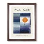 The Harbinger Of Autumn By Paul Klee Exhibition Museum Painting Framed Wall Art Print, Ready to Hang Picture for Living Room Bedroom Home Office Décor, Walnut A2 (64 x 46 cm)