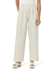 The Drop Women's Amalia Relaxed Pleated Trousers, Natural Linen, XX-Large