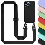 Handy Kette för iPhone 13 PRO MAX Silikon skyddshülle med länge verstellbaren Kordel Band Hals Band Lanyard LIQUID PINK iPhone 13 PRO MAX