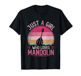 Just A Girl Who Loves Mandolin, Vintage Mandolin Girls Kids T-Shirt
