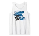 Fast & Furious Blue Hue Engine Block Distressed Logo Débardeur