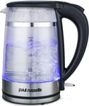 Paul Russells Electric Kettle, Quiet fast Boil, Double Layer Glass,3000W 1.5L w