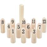 Ensemble de jeu Number Kubb 13 pcs sac de transport pin massif Vidaxl