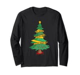 True Crime Christmas Tree Holiday Horror Blood Crime Scene Long Sleeve T-Shirt