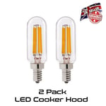 Cooker Hood Bulb 4W LED (40W) Extractor Fan Light Warm White SES E14 2 Pack *UK*