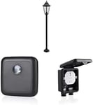 Smartwares - Kit d'automatisation de l'éclairage extérieur - Capteur de luminosité, lampadaire de jardin et boîte de jonction domotique pour éclairage - SH4-90158 et 10.009.16 et SH4-90451
