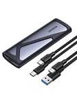 UGREEN Boîtier SSD M.2 NVME SATA USB 3.2 Gen 2 10Gbps 2To Adaptateur M2 PCIE NGFF 2230 2242 2260 2280 Deux Câbles Fournis Supporte Trim UASP