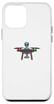 Coque pour iPhone 12 mini Design drôle de pilote de drone extraterrestre OVNI.