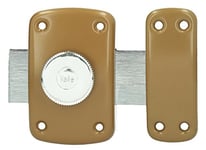 Yale Verrou de Porte Bouton/Cylindre - Ouverture à Bouton intérieur, Clé extérieur - Cylindre diamètre 23 mm, Longueur 45 mm, 5 goupilles - YV10BT/45-3 clés