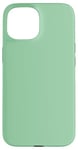 Coque pour iPhone 15 Couleur menthe verte simple