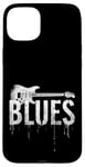 Coque pour iPhone 15 Plus Musique Blues pour guitare électrique vieilli