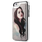 Shadidi Lana Del Rey Iphone 7/8 case Leather card slot Wallet Case with Card Holder, Premium PU Leather Kickstand Card Slots Case,Double Magnetic Clasp and Durable Shockproof Cover for iPhone