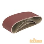 TRITON Lot de 3 feuilles abrasives pour la ponceuse à bande compacte Triton