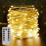 SUNNEST Guirlande lumineuse de 20m avec 200 LED, étanche IP67, parfaite pour décorer votre chambre, terrasse, célébrer anniversaire, mariage, animer une fête,Noël, décoration d'arbre