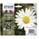 Epson Genuine T1806 18 4-Ink Multipack for Expression Home XP-212 XP-312 XP-412