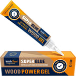 Colle instantanée gel extra forte pour le bois 20g - Super Glue aussi pour les matériaux en bois