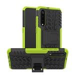 AUSKAS-UK Shockproof Protective Case For Xiaomi Tire Texture TPU+PC Shockproof Phone Case for Xiaomi Mi 9, with Holder (Black) Combination Case (Color : Green)