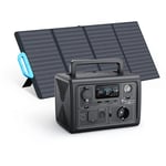 Bluetti - Kit générateur solaire 600W 268Wh EB3A avec 120W Panneau Solaire écologique portable centrale électrique pour camping et zone hors