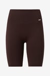 Aim'n - Cykelbyxor Black Ribbed Seamless Biker Shorts - Brun