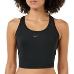 NIKE DX0004-010 W NK One DF Crop Tank NVLTY Vest Femme Black/Plum Eclipse/Plum Eclipse Taille XS